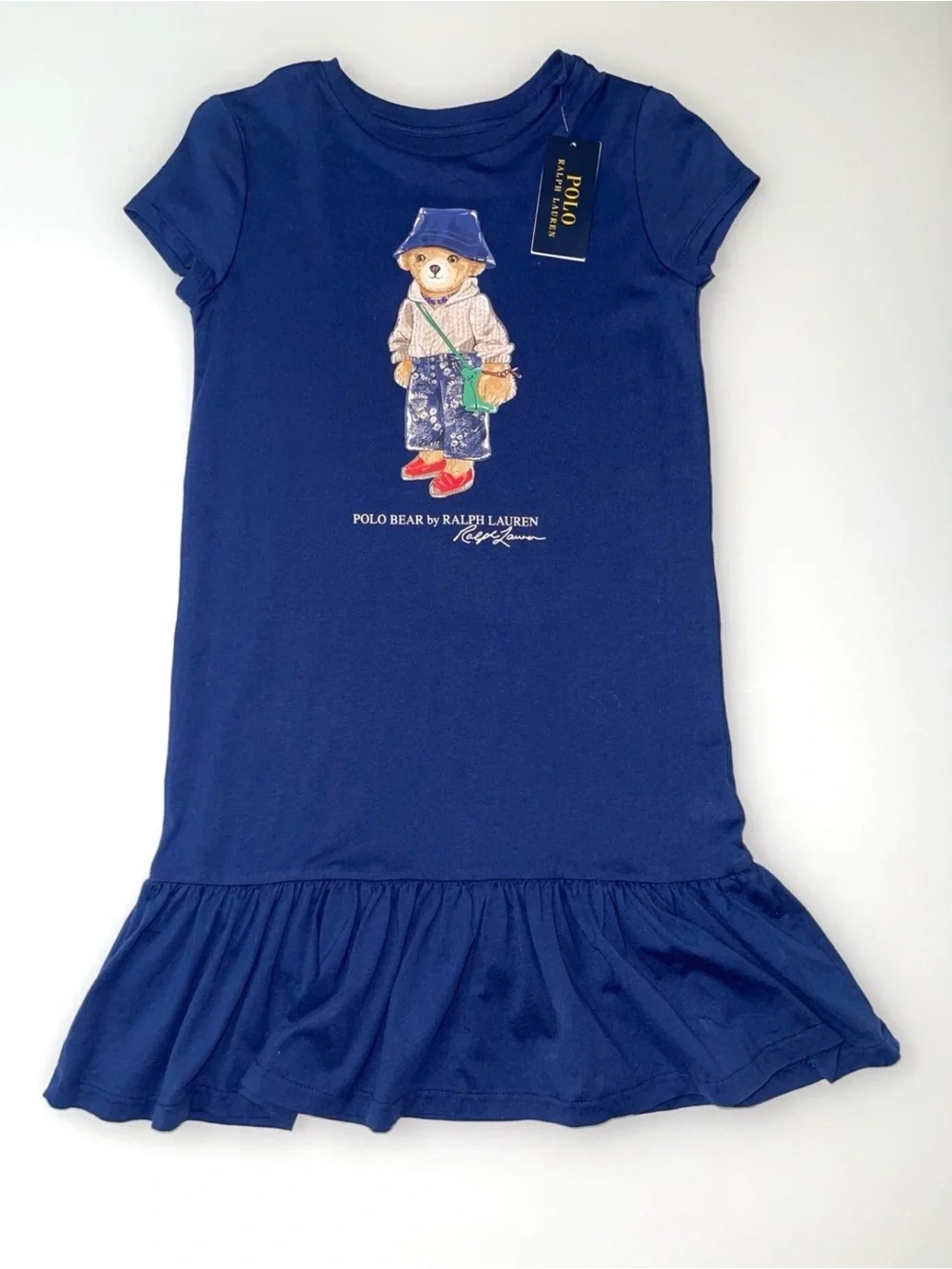 Ralph Lauren Navy Polo Bear Graphic Tee